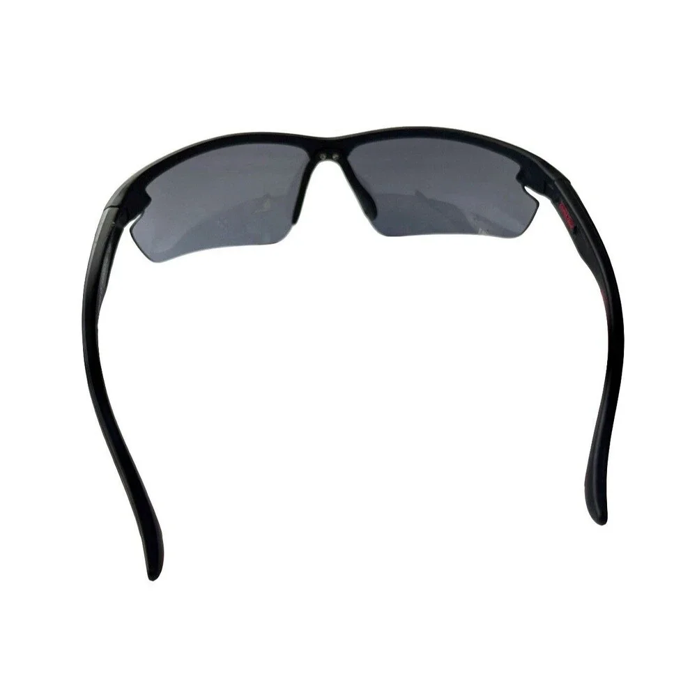 Foster Grant Sport Sunglasses Black Red Wraparound Smoke Lens Y2K Cycling